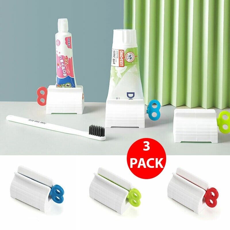 6x Toothpaste Squeezer Bathroom Tube Easy Stand Dispenser Rolling