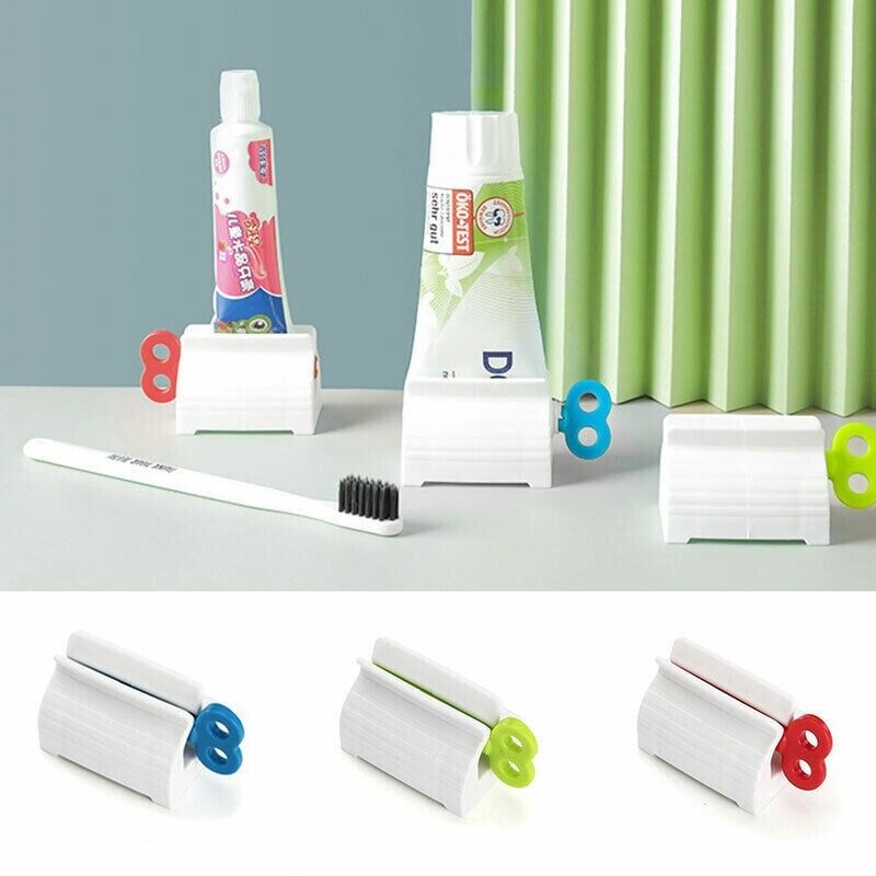 6x Toothpaste Squeezer Bathroom Tube Easy Stand Dispenser Rolling