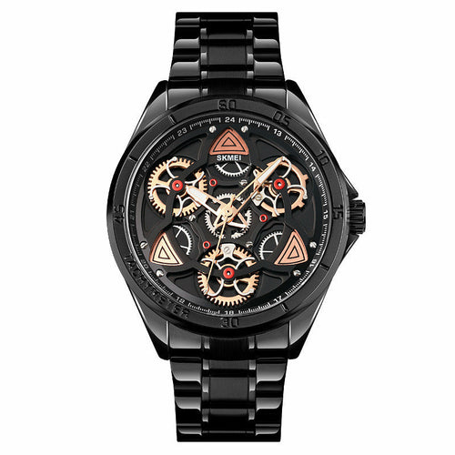 Men's Steel Band Creative Mechanical Wind Quartz Watch