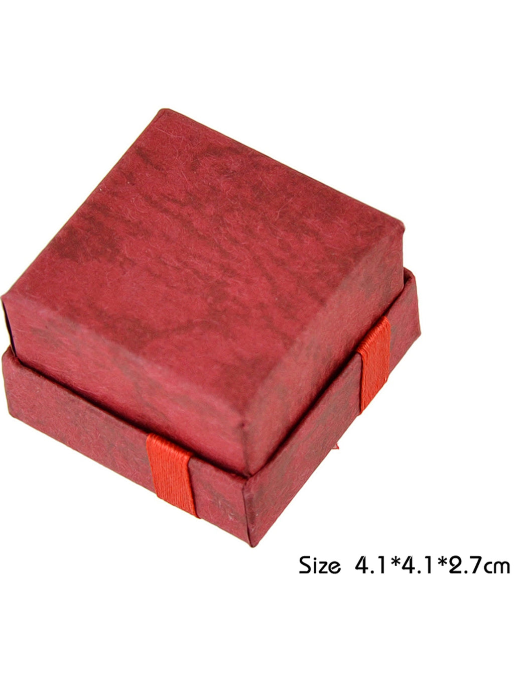 Pink Red Cardboard Square Jewelery Gift Boxes for Rings with Lid