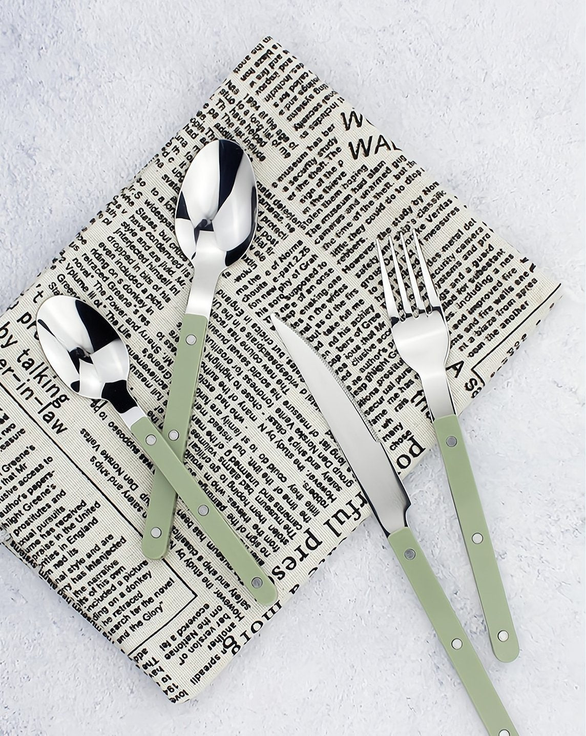 Elegant Modern Nordic Flatware Set Of 8 - Bistrot Rivet