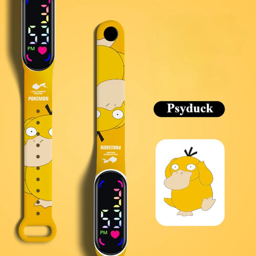 Pokemon Strap LED Electronic Watch New Cute Pikachu Gengar Waterproof 