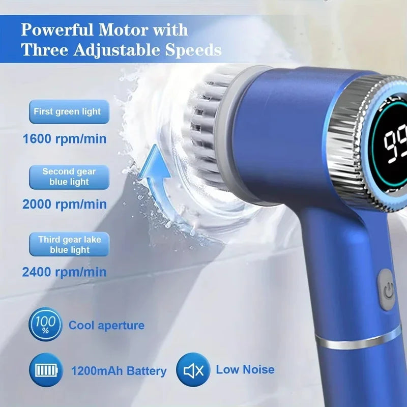 Wireless Electric Cleaning Brush Powerful IPX7 Waterproof USB 