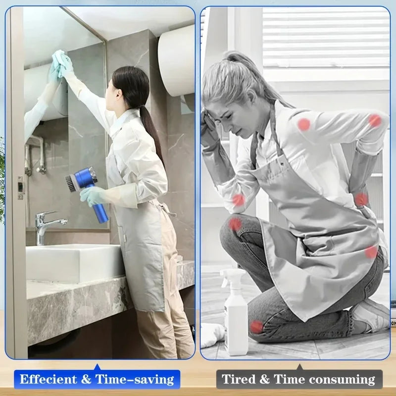 Wireless Electric Cleaning Brush Powerful IPX7 Waterproof USB 