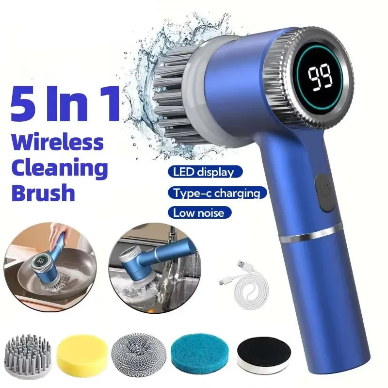 Wireless Electric Cleaning Brush Powerful IPX7 Waterproof USB 