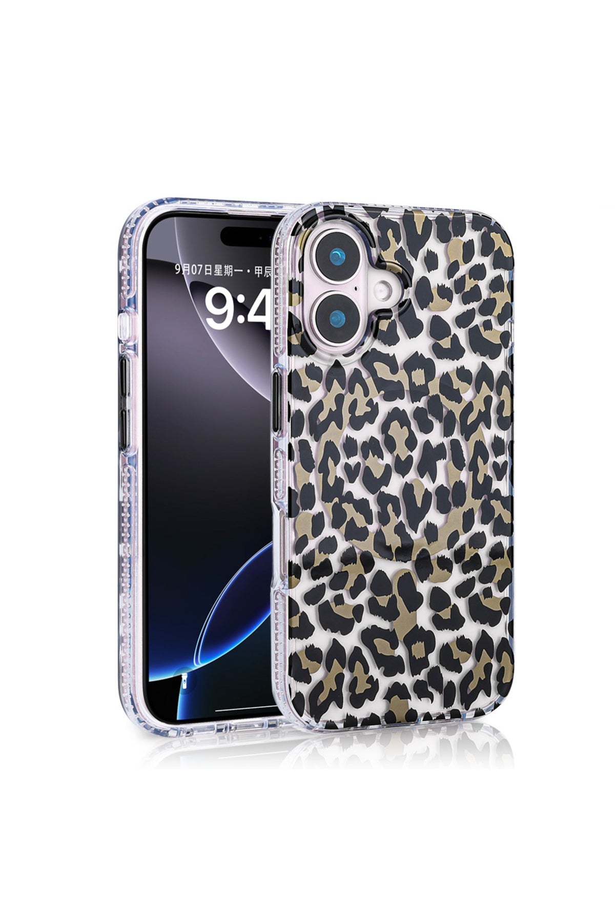 iPhone 16 Plus Case with MagSafe Feature, Jago Leopard Design Cover