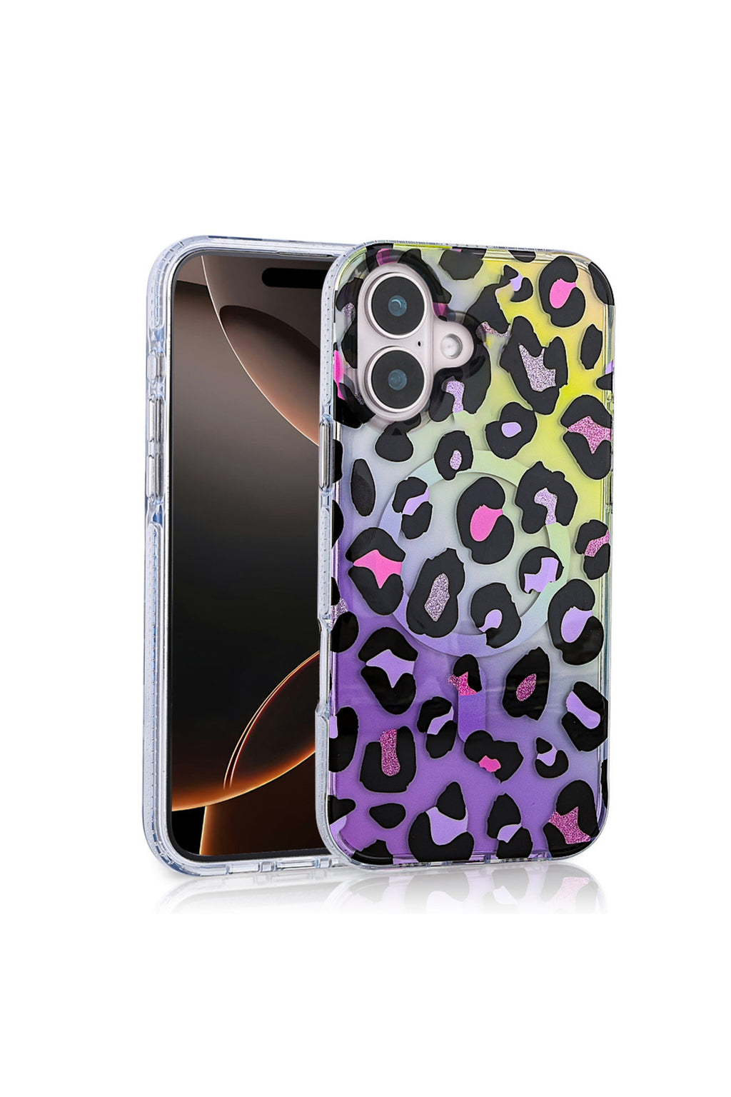 iPhone 16 Plus Case with MagSafe Feature, Jago Leopard Design Cover