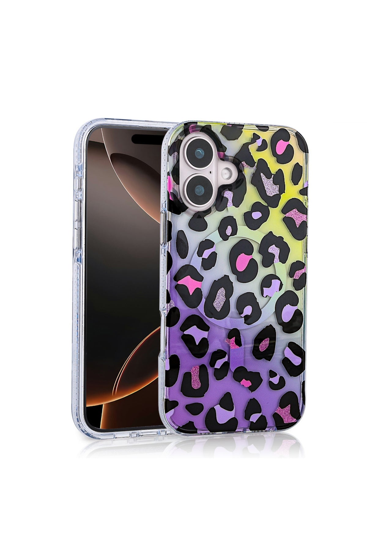 iPhone 16 Plus Case with MagSafe Feature, Jago Leopard Design Cover
