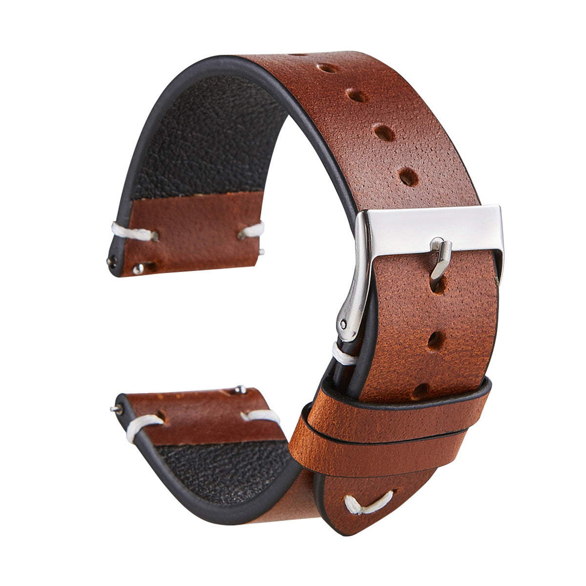 Six-color Retro Oil Wax Discoloration Leather Watch Strap