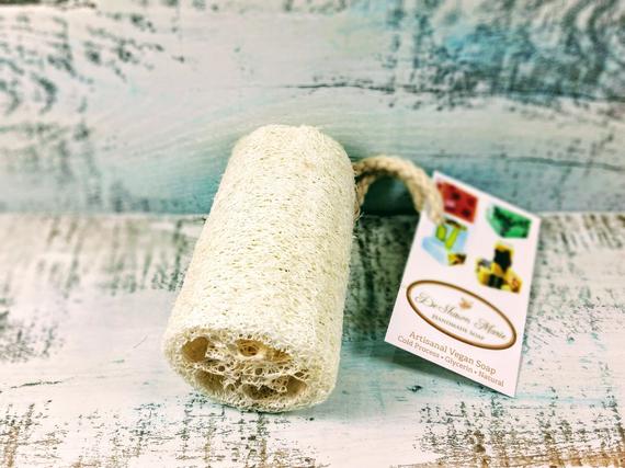 Organic Natural 4" Loofah, loofa, loofah, vegan
