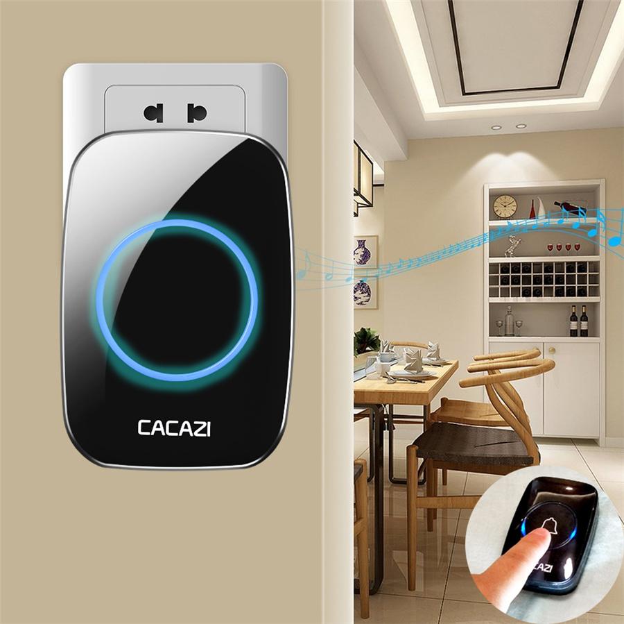 CACAZI New Wireless Doorbell Waterproof 300M Remote EU AU UK US Plug