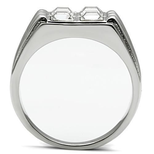 TK488 - High polished (no plating) Stainless Steel Ring with Top Grade